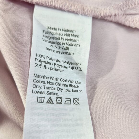 J Crew Pink Puff Sleeve Keyhole Neckline Crepe Top Blouse BL712 Women Size T XL - Picture 11 of 15